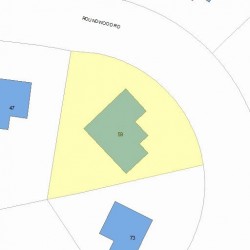 59 Roundwood Rd, Newton MA  02464-1218 plot plan