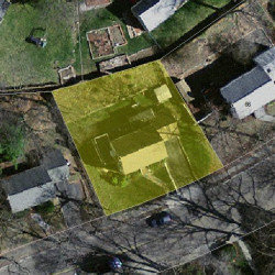 74 Brookline St, Newton MA 02467 aerial view