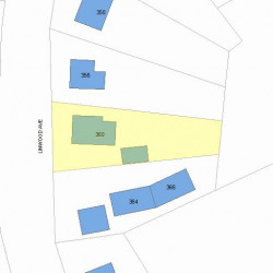 360 Linwood Ave, Newton MA  02460-1343 plot plan