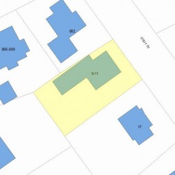 9 Eddy St, Newton MA 02465-2132 plot plan