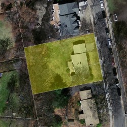 45 Beethoven Ave, Newton MA  02468-1732 aerial view