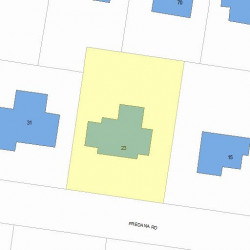 23 Fredana Rd, Newton MA  02468-1103 plot plan