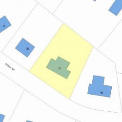 28 Ridge Rd, Newton MA  02468-1819 plot plan