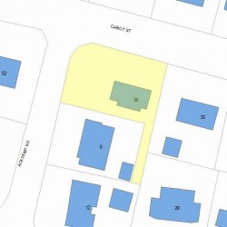38 Cabot St, Newton MA 02458-2502 plot plan