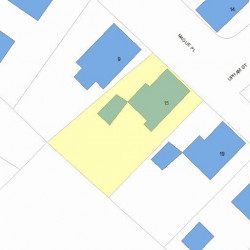 15 Mague Pl, Newton MA  02465-1539 plot plan