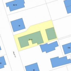 78 Dalby St, Newton MA  02458-1066 plot plan