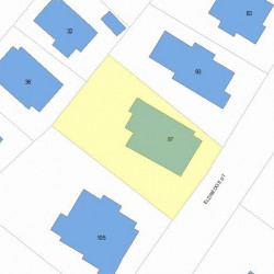 97 Eldredge St, Newton MA 02458-2005 plot plan