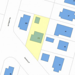 172 Nevada St, Newton MA 02460-1239 plot plan