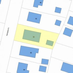 56 Freeman St, Newton MA  02466-1206 plot plan
