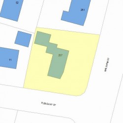 257 Waltham St, Newton MA 02465-1738 plot plan