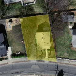 245 Webster St, Newton MA 02465-1851 aerial view