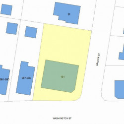 101 Walker St, Newton MA  02460-1552 plot plan