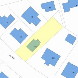 126 Clark St, Newton MA 02459-2460 plot plan