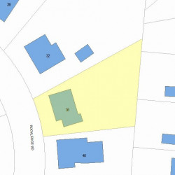 36 Rockledge Rd, Newton MA 02461-1800 plot plan
