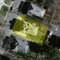 24 Crosby Rd, Boston MA  02467-1172 aerial view