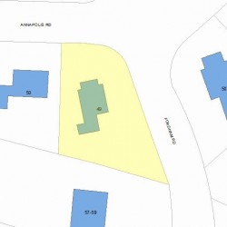49 Fordham Rd, Newton MA 02465-1208 plot plan