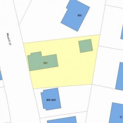 962 Walnut St, Newton MA  02461-1135 plot plan