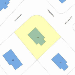 111 Prospect St, Newton MA 02465-2312 plot plan