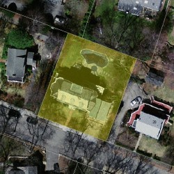 12 Byfield Rd, Newton MA 02468-1234 aerial view