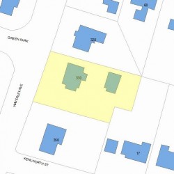 330 Waverley Ave, Newton MA 02458-2724 plot plan