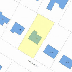 25 Whittemore Rd, Newton MA 02458-2105 plot plan