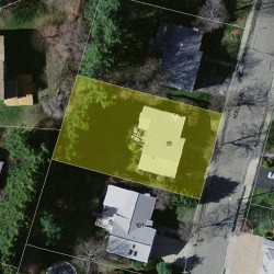 95 Adeline Rd, Newton MA  02459-2742 aerial view