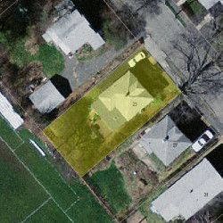 23 Wade St, Newton MA  02461-1714 aerial view