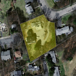 48 Arlo Rd, Newton MA  02464-1001 aerial view