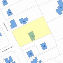 332 Winchester St, Newton MA 02461-2051 plot plan