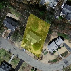 121 Day St, Newton MA  02466-2921 aerial view