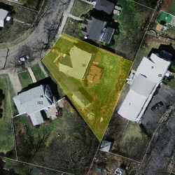 98 Falmouth Rd, Newton MA 02465-1127 aerial view