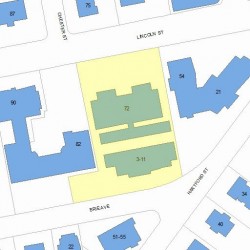 11 Erie Ave, Newton MA  02461-1513 plot plan