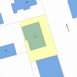241 Walnut St, Newton MA 02460-1609 plot plan