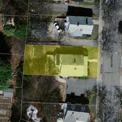 29 Wetherell St, Newton MA 02464-1416 aerial view