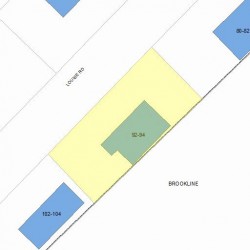 92 Louise Rd, Boston MA  02467-1914 plot plan