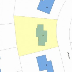 50 Evelyn Rd, Newton MA 02468-1217 plot plan