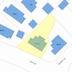 111 Crafts St, Newton MA 02458-1258 plot plan