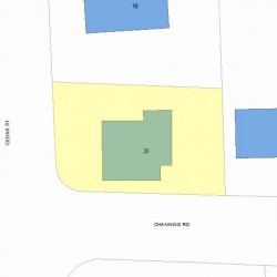 26 Cedar St, Newton MA 02459-1112 plot plan