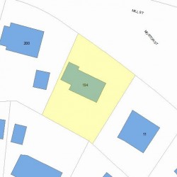 194 Mill St, Newton MA 02460-2444 plot plan