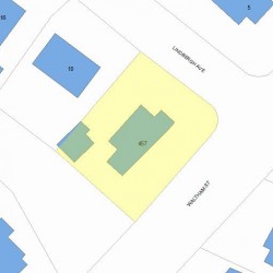 457 Waltham St, Newton MA 02465-1937 plot plan