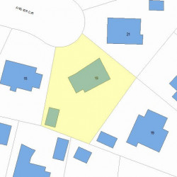 19 Angier Cir, Newton MA  02466-2901 plot plan