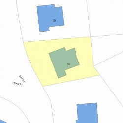 34 Day St, Newton MA 02466-2917 plot plan