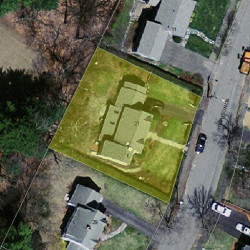 21 Grayson Ln, Newton MA 02462-1020 aerial view