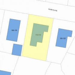 114 Warwick Rd, Newton MA 02465-1746 plot plan