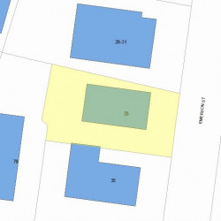 33 Emerson St, Newton MA 02458-1603 plot plan