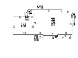 18 Evergreen Cir, Newton MA  02465-2161 floor plan
