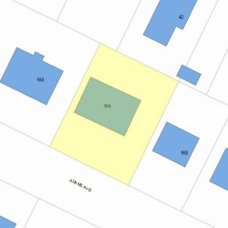164 Adams Ave, Newton MA 02465-1501 plot plan