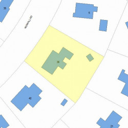 36 Wiswall Rd, Newton MA  02459-3511 plot plan
