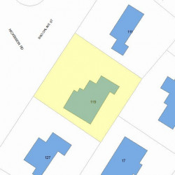 119 Brookline St, Newton MA 02467 plot plan