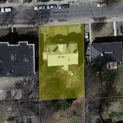 94 Madison Ave, Newton MA  02460-1905 aerial view